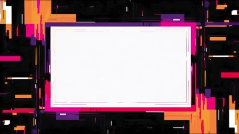 Abstract glitch geometric frame border with empty copy space for text overl.. Stockbeeldmateriaal 339791697