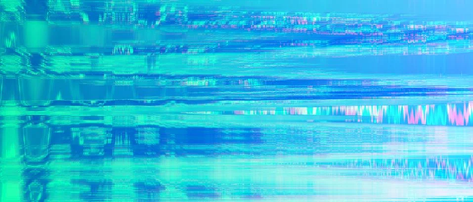 Abstract glitch with light rays Stock Illustration