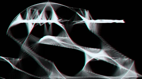 Abstract Glitch Lines Triangle Stock Footage 47373822