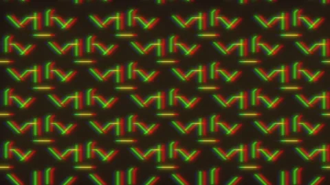 Abstract glitch neon pattern background with RGB shift and digital noise motion Stock Footage 330087645