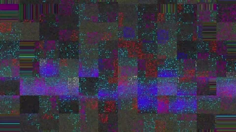 Abstract Glitch Noise Wave Landscape Stock Footage 331097449