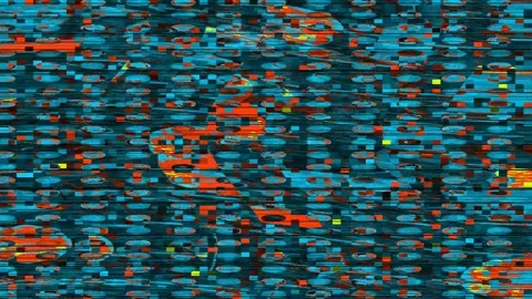 Abstract Glitch Overlay 4K — Bad TV Digital Distortion Loop Stock Footage 329678230