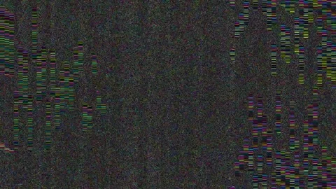 Abstract Glitch Overlay 4K — Bad TV Digital Distortion Loop Video stock 329679689