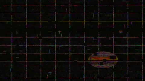Abstract Glitch Overlay 4K — Bad TV Digital Distortion Loop Stock Footage 329801514