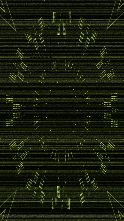 Abstract Glitch Overlay 4K Vertical — Bad TV Distortion VJ Loop Stock Footage 329678947