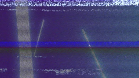 Abstract glitch pattern appearing on digital display, showing horizontal scan Stock Footage 308657627