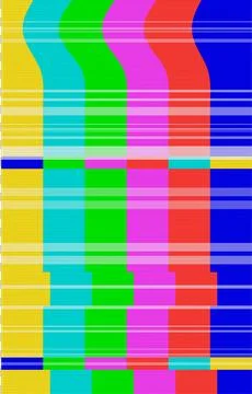 Abstract glitch pattern is appearing in transparent flat art, showing colorful 库存插图