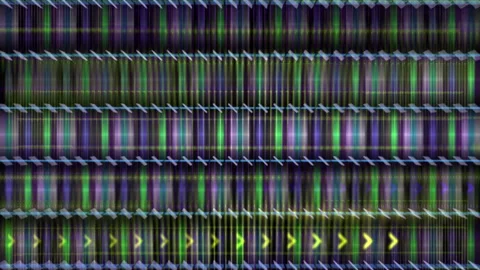 Abstract Glitch Pattern Digital Background With Colorful Arrows Flowing Video stock 330493711