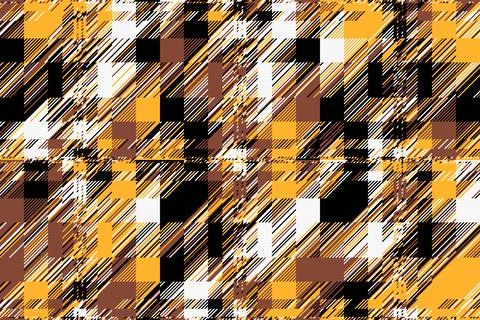Abstract glitch pattern with sharp edges, displaced squares, and chaotic li.. Illustrazione stock