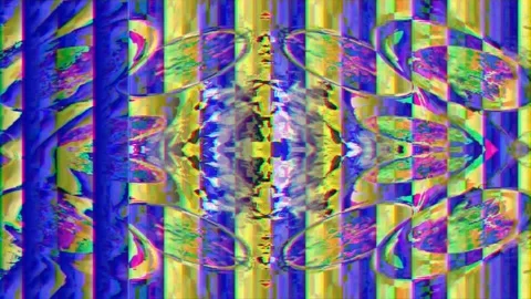 Abstract glitch psychedelic texture seamless loop pattern. VFX fractal Stock Footage 174068694