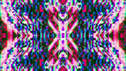 Abstract glitch psychedelic texture seamless loop pattern. VFX fractal Stock Footage 179861717