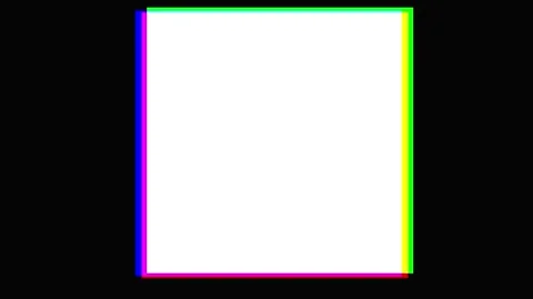 Abstract Glitch Squares with Chromatic Aberration Motion on Black Backgroun.. Video stock 340943649