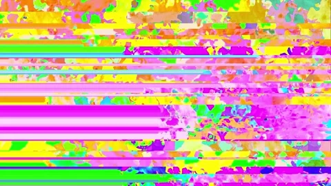 Abstract glitch style multicolored background 2d looped animated video Vidéo 313202711