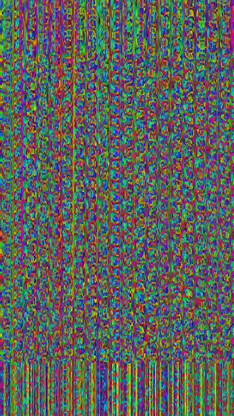 Abstract Glitch VJ 4K Vertical — Psychedelic Distortion Loop Stock Footage 329679084