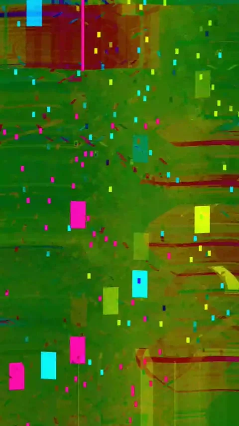 Abstract Glitch VJ 4K Vertical — Psychedelic Distortion Loop Stock Footage 329679230