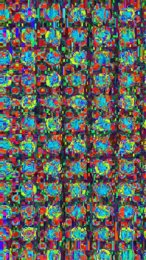 Abstract Glitch VJ 4K Vertical — Psychedelic Distortion Loop Stock Footage 329790049