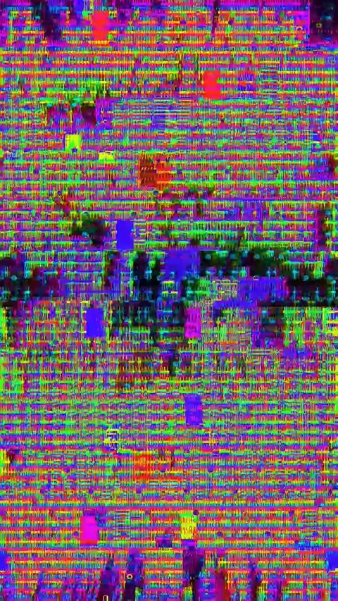 Abstract Glitch VJ 4K Vertical — Psychedelic Distortion Loop Stock Footage 329801572