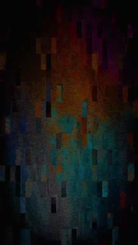 Abstract Glitch VJ 4K Vertical — Psychedelic Distortion Loop Stock Footage 329804015