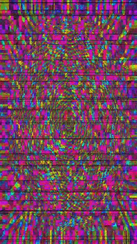 Abstract Glitch VJ 4K Vertical — Psychedelic Distortion Loop Stock Footage 329813102