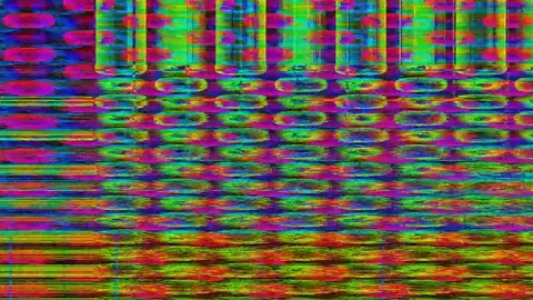 Abstract Glitch VJ Loop 4K — Psychedelic Distortion Effect Stock Footage 329792941