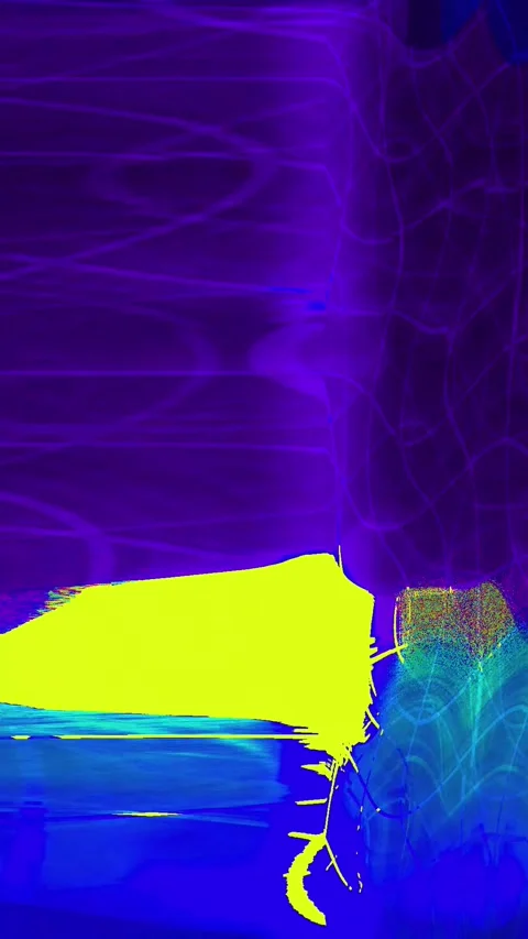 Abstract Glitch Warp Effect Portrait Stock Footage 331082162