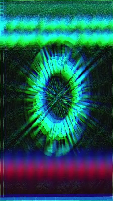 Abstract Glitch Warp Effect Portrait Stock Footage 331096816