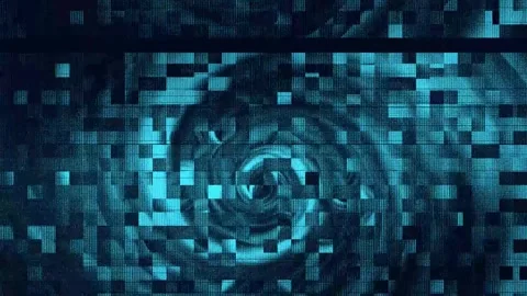 Abstract Glitch Warp Effect Wide Stock Footage 331094931