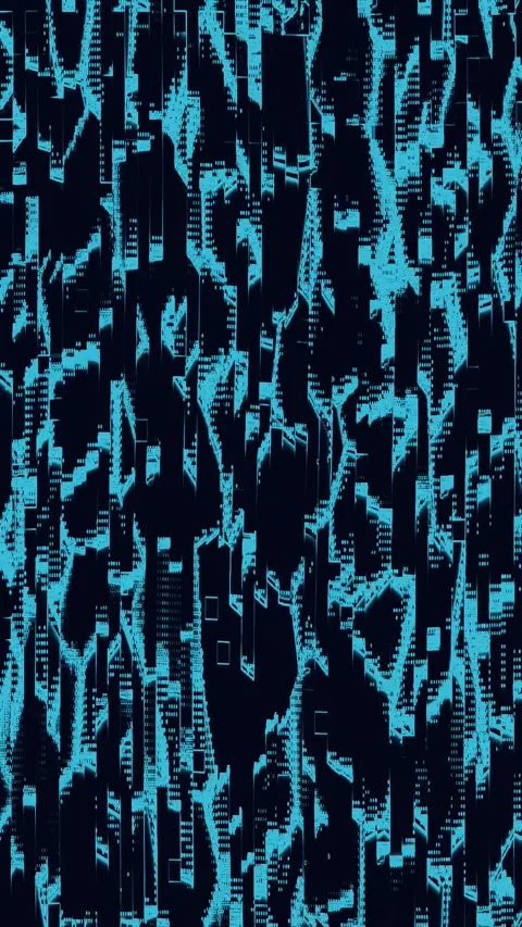 Abstract Glitch Wave Portrait Stock Footage 331079492