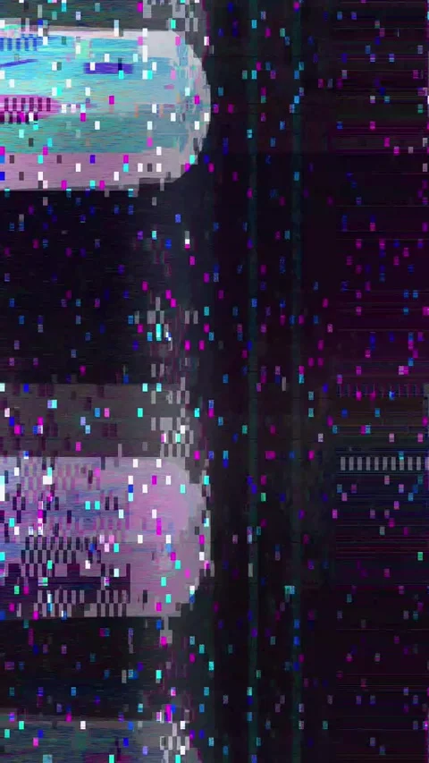 Abstract Glitch Wave Portrait Stock Footage 331080508