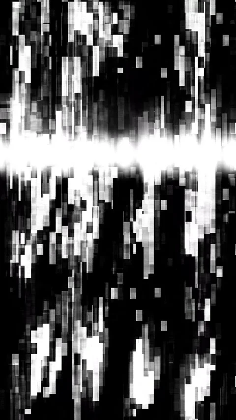 Abstract Glitch Wave Portrait Stock Footage 331095148