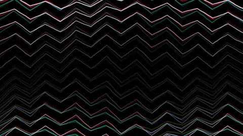 Abstract Glitch Zigzag Lines Loop Chromatic Aberration Motion Graphic Video stock 344639915