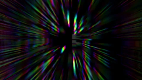 Abstract glitching light rays, retro distortion animation overlay effect Stock Footage 291312145