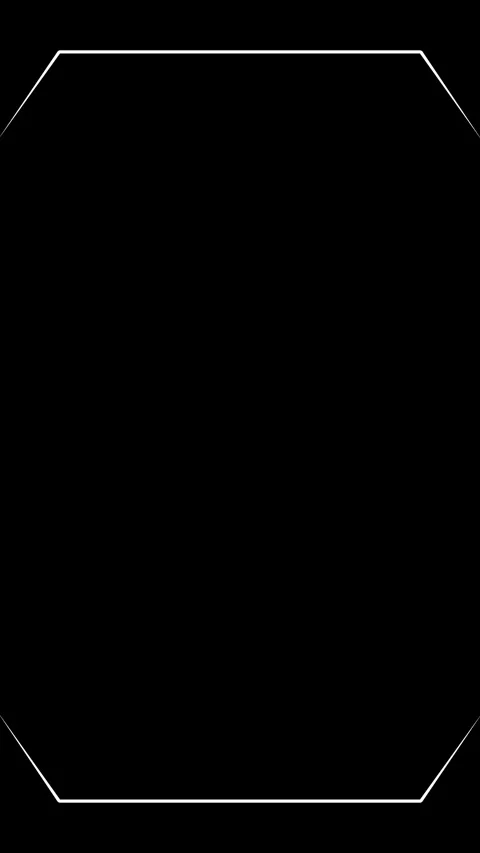 Abstract glitching octagonal frame on vertical black background with distortion Stock Footage 342136460