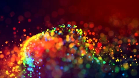 Abstract glitter 4k background with shining bokeh, sparkling multi colored Video stock 115947077