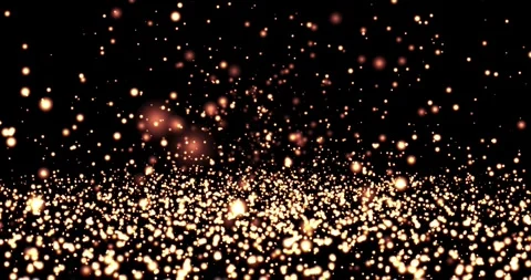 Abstract glitter gold particles falling on the floor and bouncing off the floor Stock Footage 311998872
