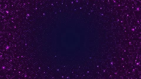 Abstract glitter neon uv light space star backdrop Stock Illustration