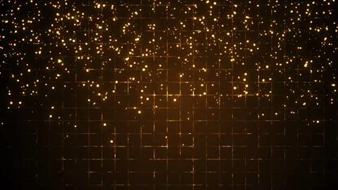 Abstract Glitter Particles Falling Downward Background. Elegant Luxury Back.. Stock Illustration