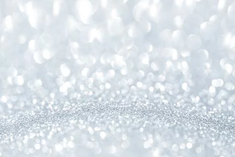 Abstract glitter silver background with copy space Stock Photos