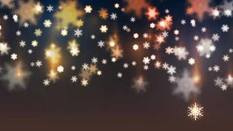 Abstract Glitter Snow Fall - Vector Illustration. Stock Illustration