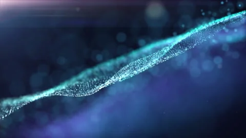 Abstract Glittering Blue Particles Background Stock-Footage 170677253