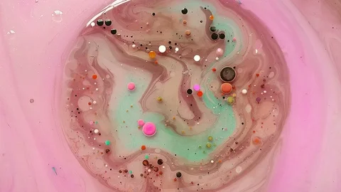 Abstract glittering colors in motion. Patterns in macro. Stock Footage 100155474