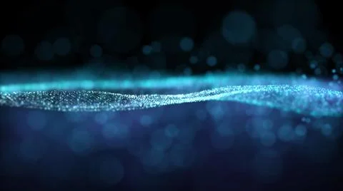 Abstract Glittering Defocused Particles Wave Pattern Flowing Background Stock Illustration