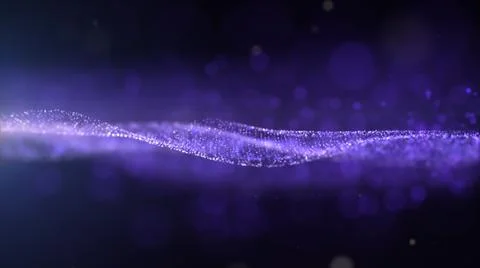 Abstract Glittering Defocused Particles Wave Pattern Flowing Background Stock Illustration
