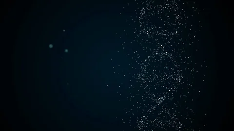 Abstract glittering DNA helix with depth of field rotating over dark space Stock Footage 122264812