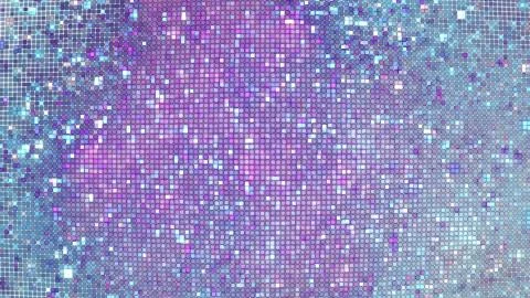 Abstract glittering geometric texture with blue and violet pixels. Fantasy fr Stock Illustration