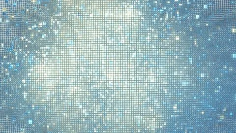 Abstract glittering geometric texture with blue and white pixels. Fantasy fra Stock Illustration