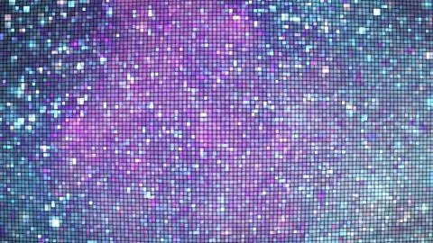 Abstract glittering geometric texture with blue and violet pixels. Fantasy fr Stock Illustration