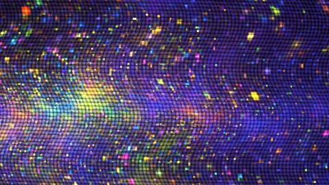 Abstract glittering geometric texture with blue and violet pixels. Fantasy fr Stock Illustration