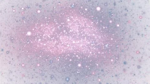 Abstract glittering geometric texture with rose and silver pixels. Fantasy fr Stock Illustration
