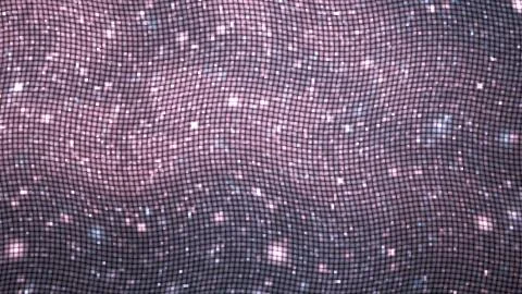 Abstract glittering geometric texture with rose and silver pixels. Fantasy fr Stock Illustration